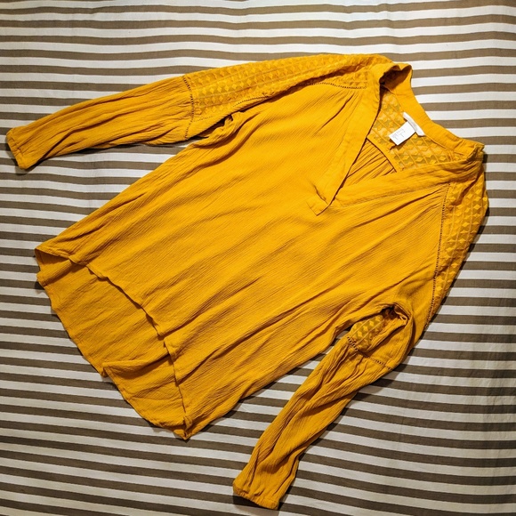 h&m yellow blouse